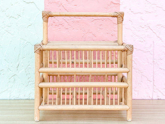 Rattan Grid Magazine Rack