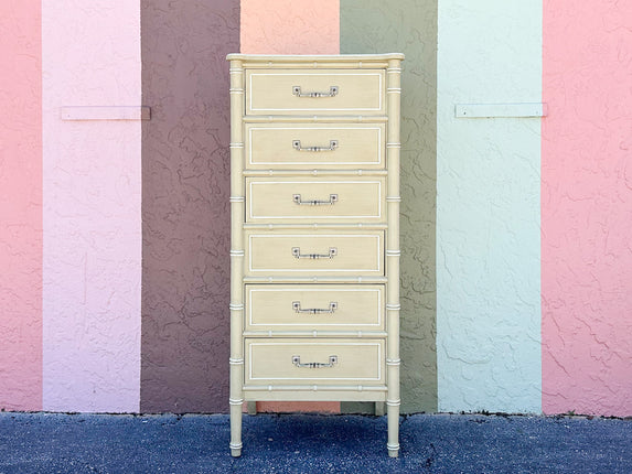 Seafoam Henry Link Faux Bamboo Lingerie Chest