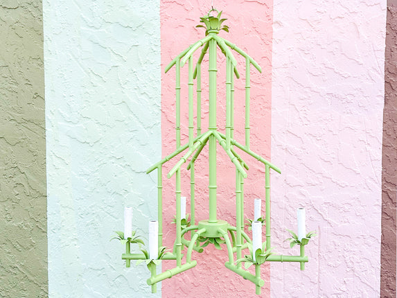 Key Lime Green Pagoda Chandelier