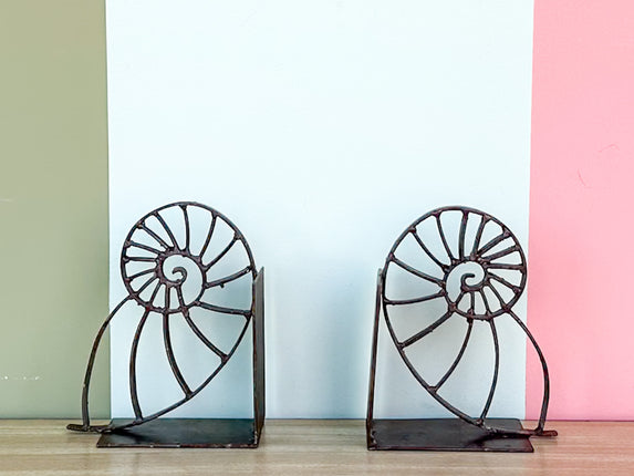 Nieman Marcus Iron Nautilus Bookends