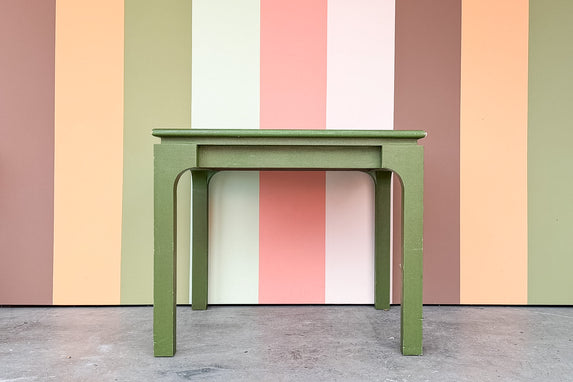 Green Linen Wrapped Game Table