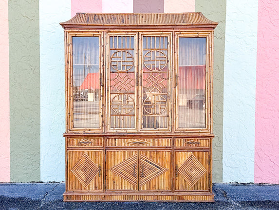 Island Chic Bamboo Pagoda Cabinet