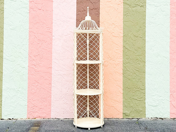 Rattan Round Pagoda Etagere