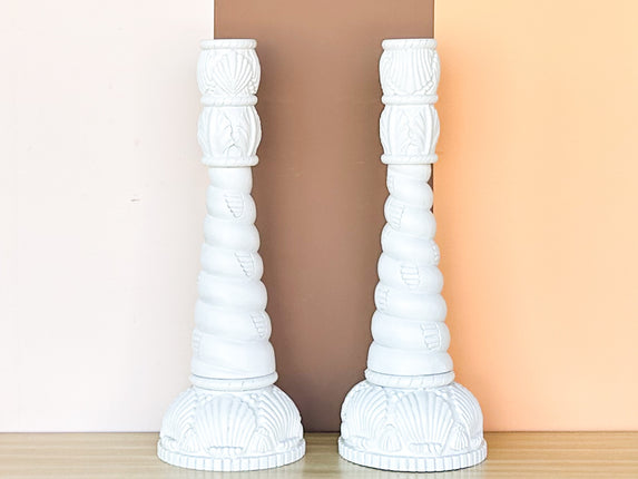 Large Shell Chic Candlesticks