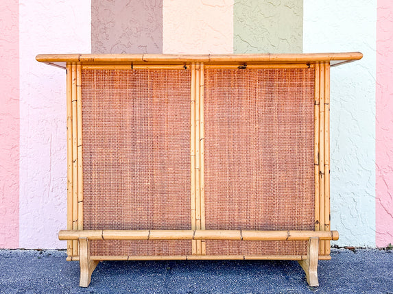 Old Florida Rattan and Seagrass Bar