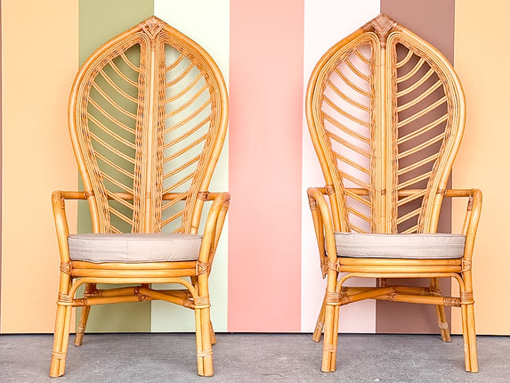 Pair of Palm Frond Accent Chairs