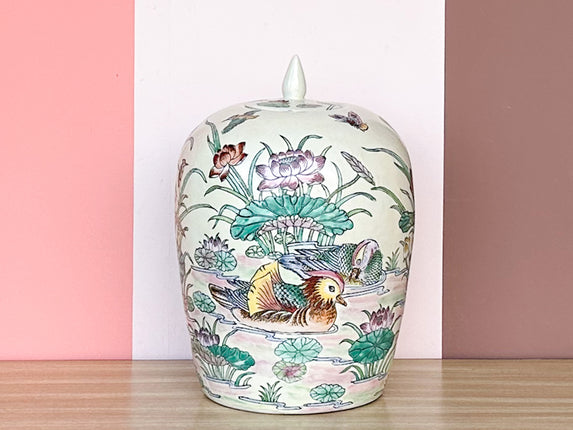 Colorful Lotus Temple Jar
