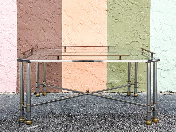 Metal Faux Bamboo Coffee Table