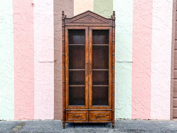Handsome Faux Bamboo Cabinet