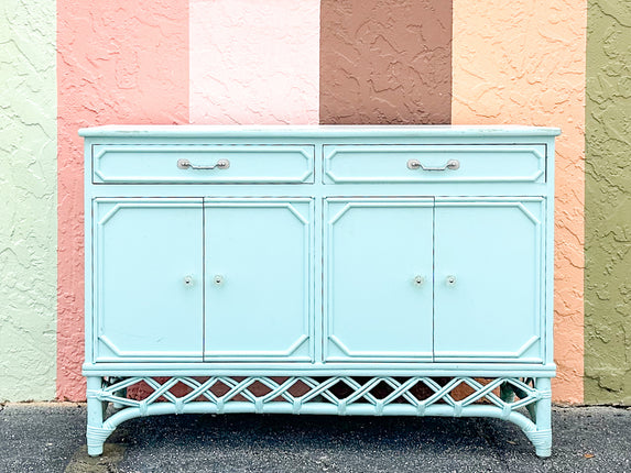 Ficks Reed Painted Rattan Server