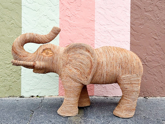 Large Rattan Elephant