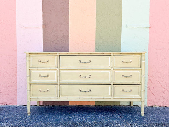 Seafoam Henry Link Faux Bamboo Dresser