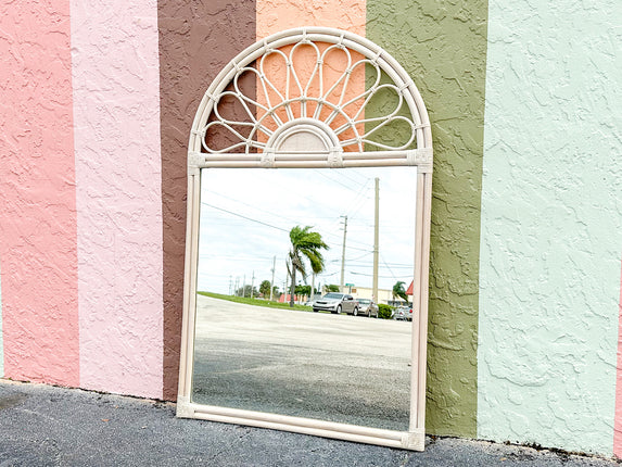 Coastal Style Rattan Sunburst Mirror