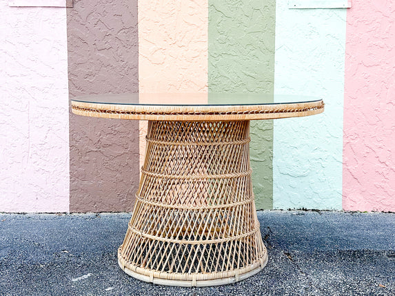 Island Style Buri Rattan Dining Table