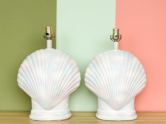 Pair of Pastel Shell Lamps