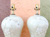 Pair of Floral Cream Icing Lamps