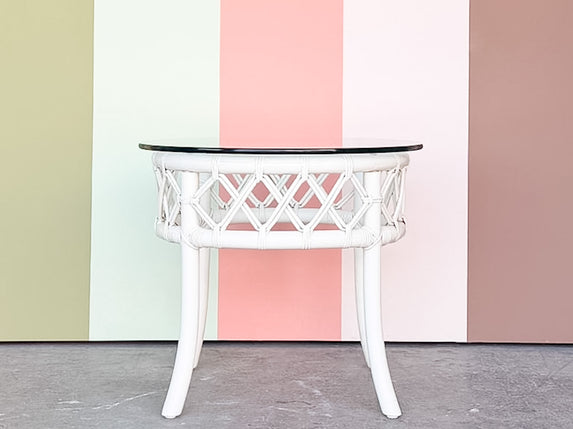 Ficks Reed Rattan Lattice Side Table