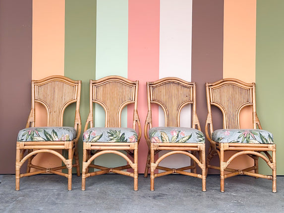 Set of Four Island Style Rattan Dining Chairs