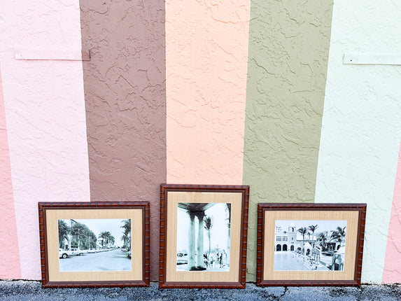 Set of Three Old Palm Beach Photos from the Breakers