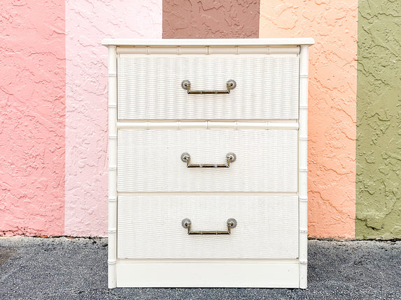 Oversized Faux Bamboo Nightstand