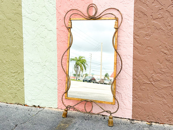 Italian Metal Rope and Tassel Mirror