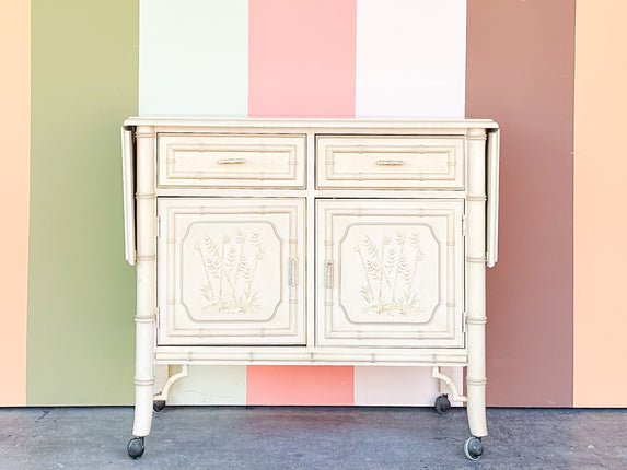 Faux Bamboo Flip Top Server