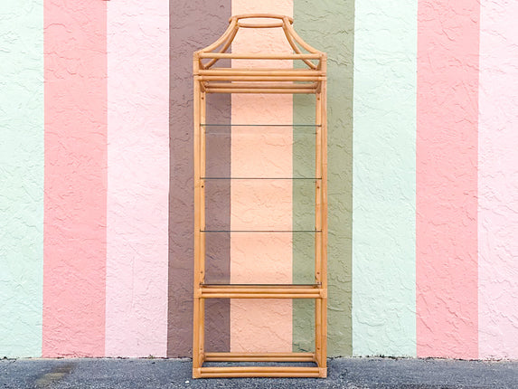 Rattan Pagoda Etagere