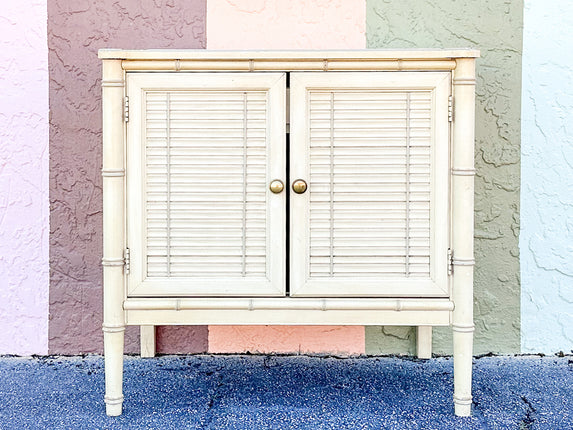 Faux Bamboo Oversized Nightstand