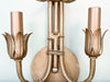 Pair of Italian Gold Faux Bamboo Wall Sconces