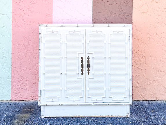 Oversized Faux Bamboo Night Stand