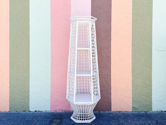 Rattan Lattice Etagere