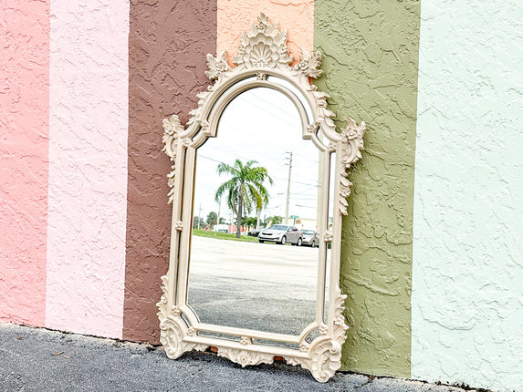 Floral Shell Motif Mirror