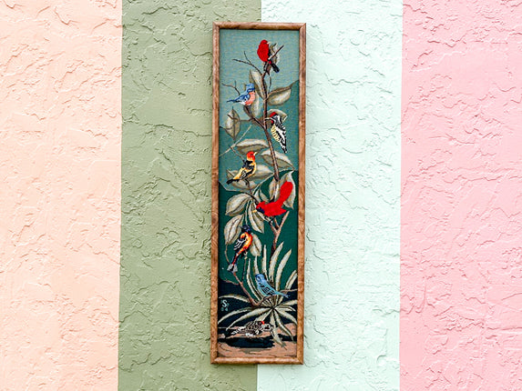 Beautiful Bird Needlepoint Framed Art