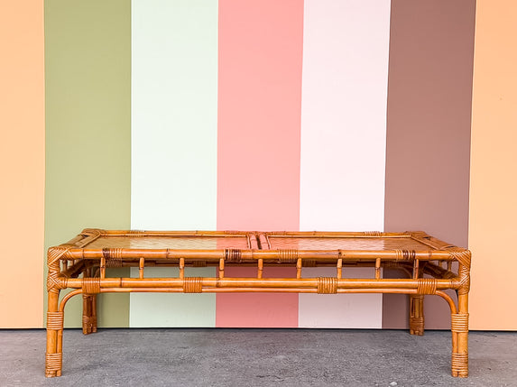 Parquet Rattan Coffee Table
