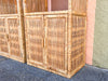 Pair of Island Style Rattan Wrapped Cabinets