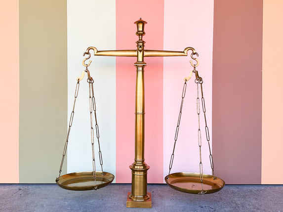 Large Brass Library Scales