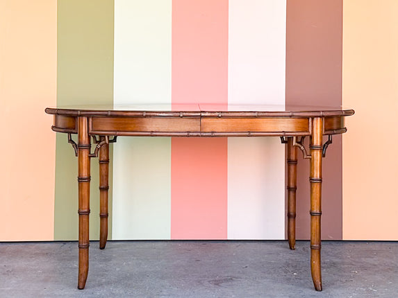 Handsome Faux Bamboo Dining Table