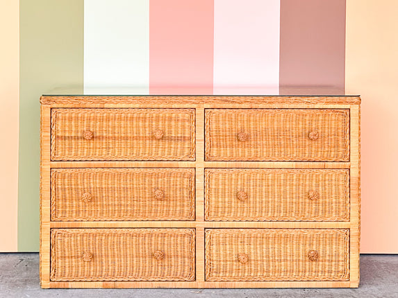 Coastal Wicker Double Dresser