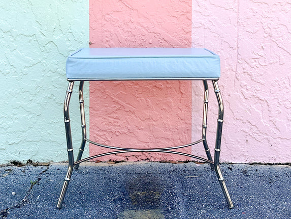 Cute Faux Bamboo Metal Bench