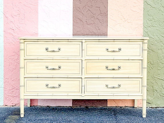 Henry Link Faux Bamboo Double Dresser