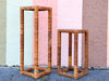 Pair of Rattan Wrapped Plant Stands