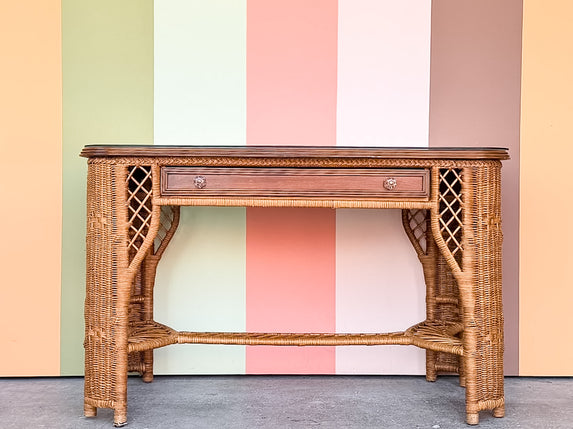Henry Link Braided Wicker Desk