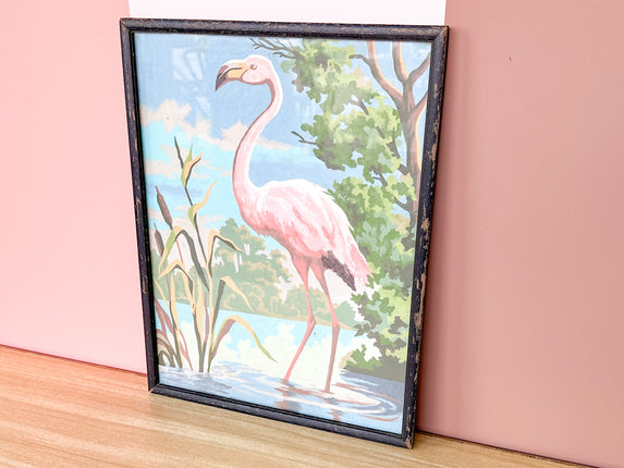 Lone Flamingo Paint by Number Art