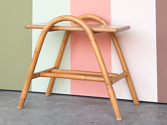Old Florida Rattan Side Table