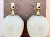 Pair of Pretty Cream Glass Lamps