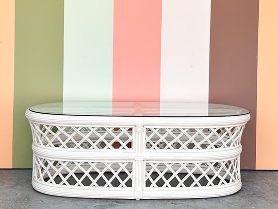 Lattice Rattan Coffee Table