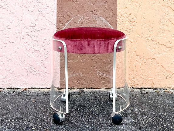 Fab Lucite Stool on Castors