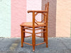 Faux Bamboo and Cane Octagon Accent Chair