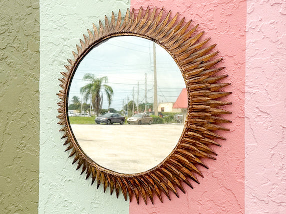 Italian Metal Sunburst Mirror