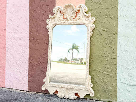 Wood Shell Motif Mirror